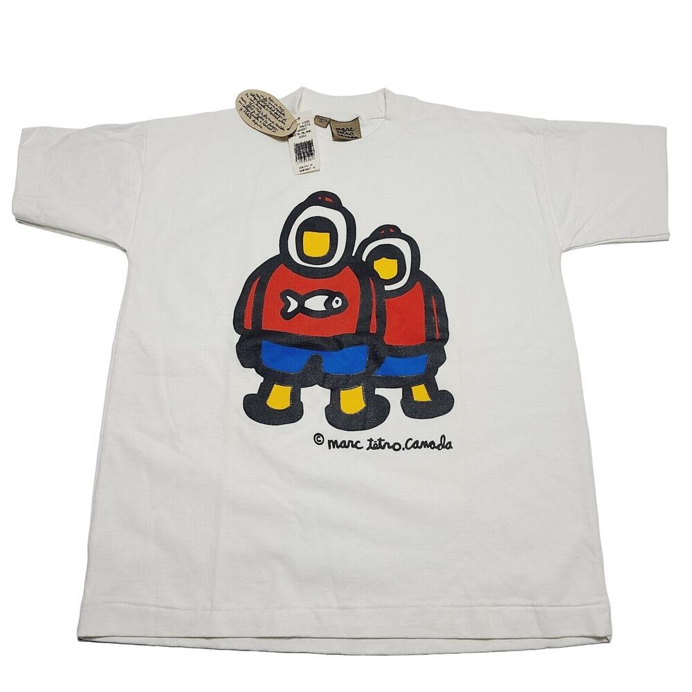 Vintage Canada Marc Tetro Canadian Tourist T-Shirt YOUTH MEDIUM Single Stitch